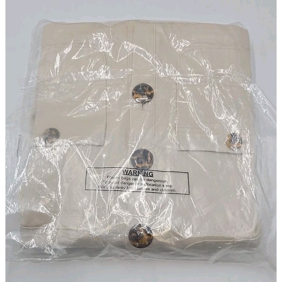 NWT Spartina 449 Utility Jacket Reagan Button Front Cropped- L - Picture 12 of 12